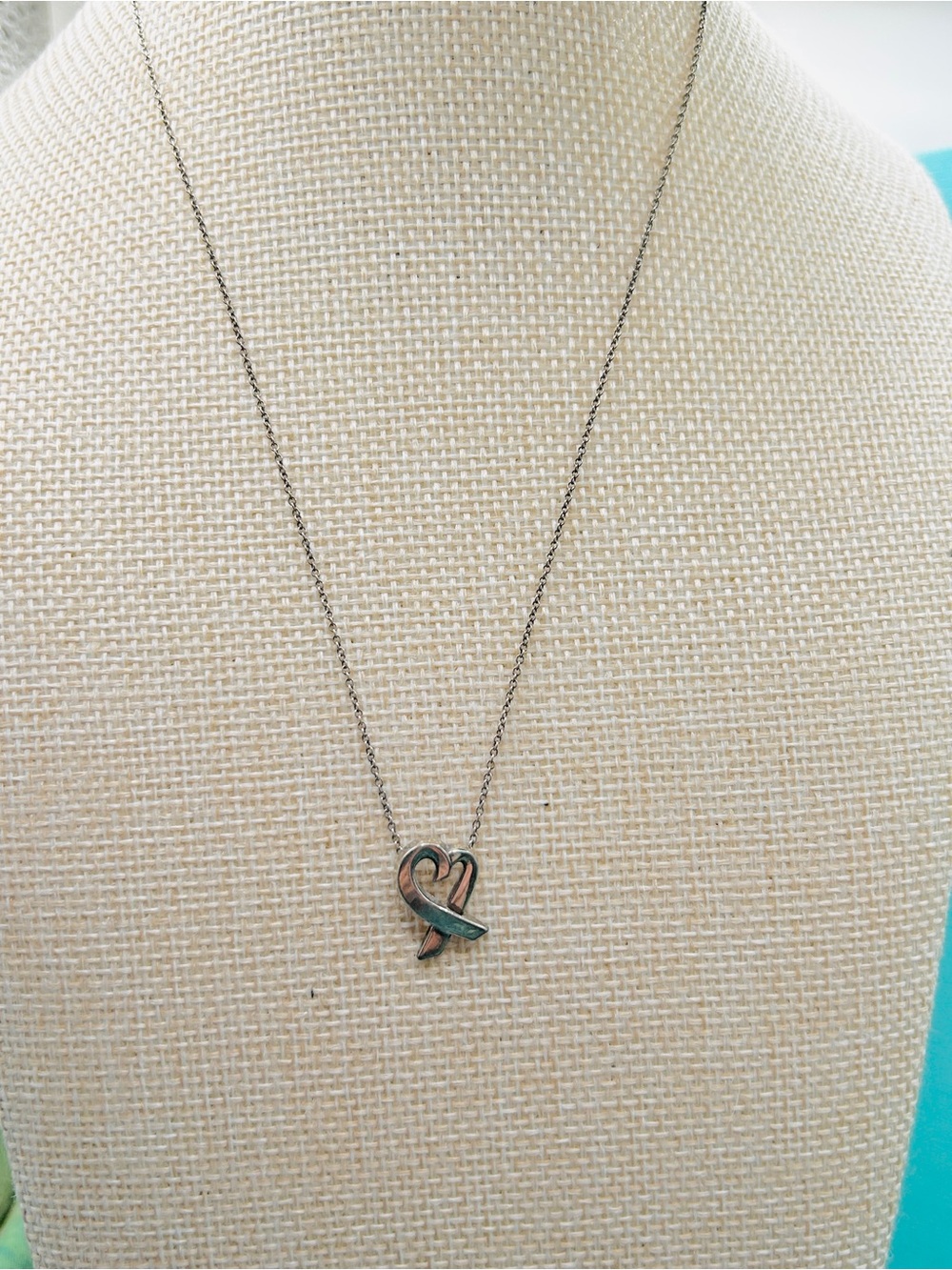 Tiffany And Co Loving Heart Necklace 925 Silver Paloma Picasso Design With Coa View 3